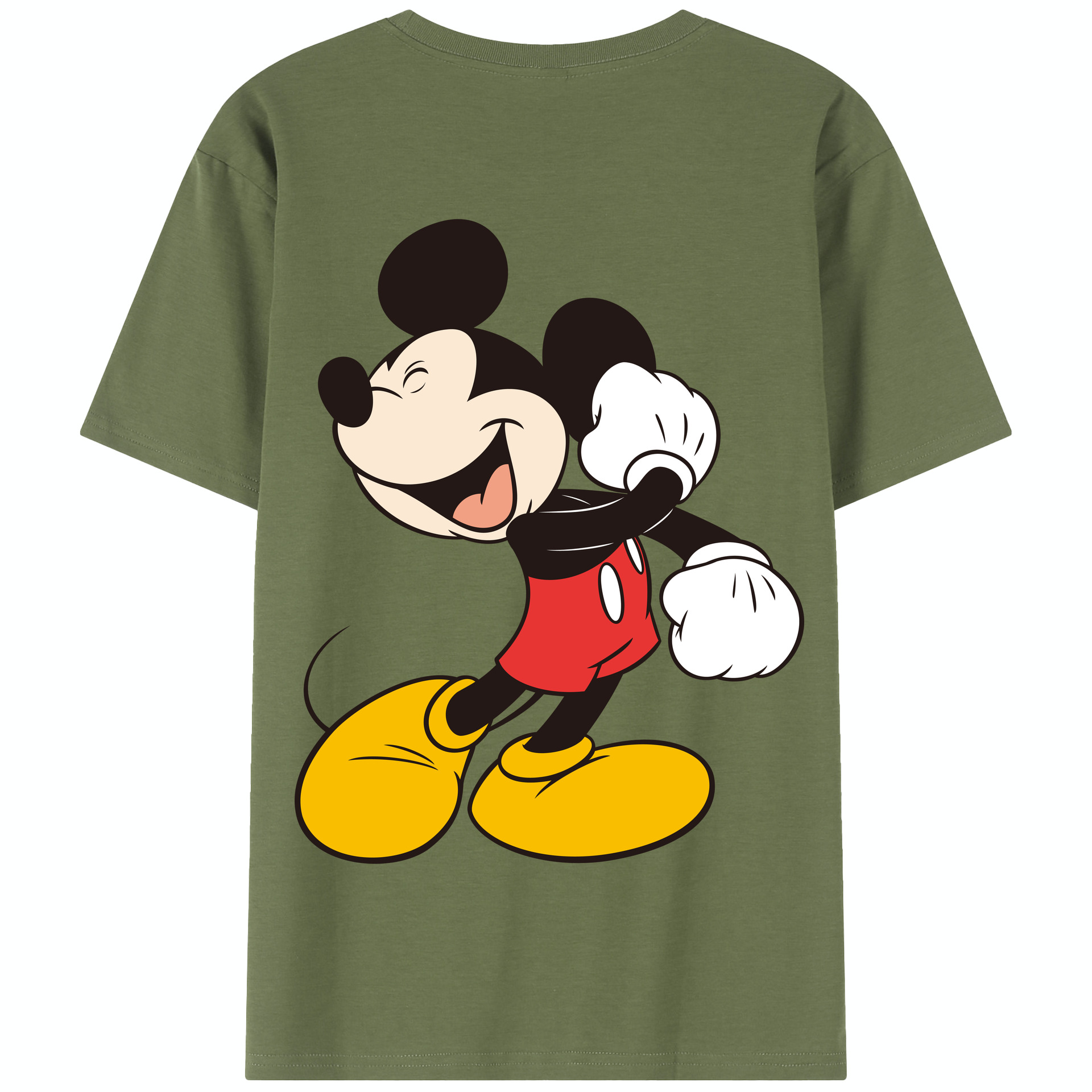（画像用） ミッキーマウス Mickey Mouse 綿100％半袖Tシャツ（背面プリント）